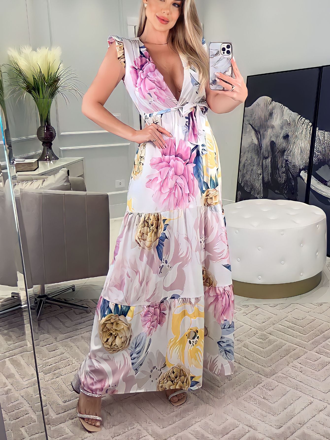 VESTIDO LONGO FLORAL