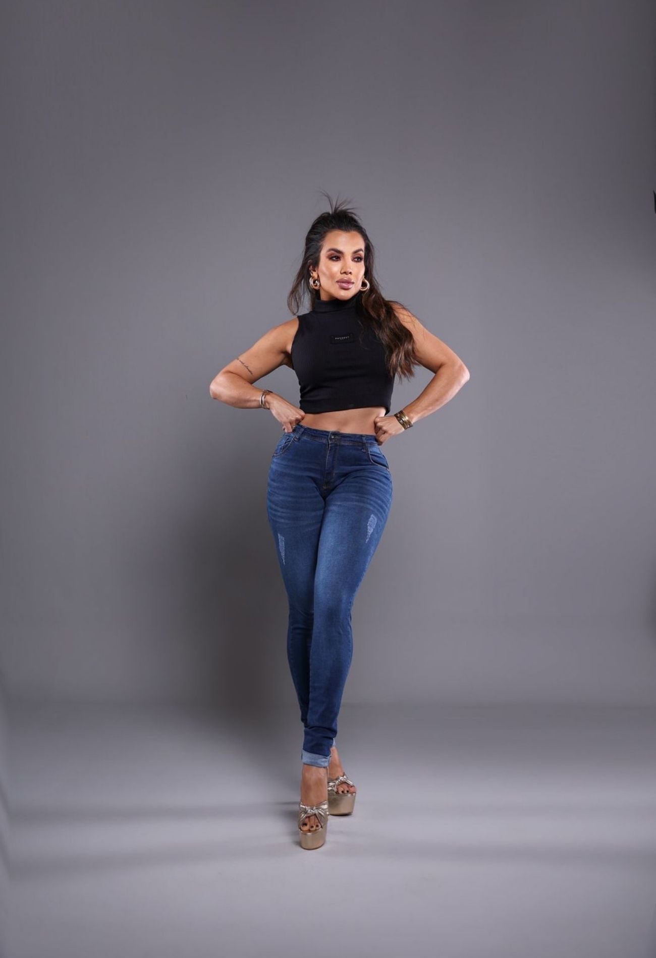 CALÇA JENS MODELADORA