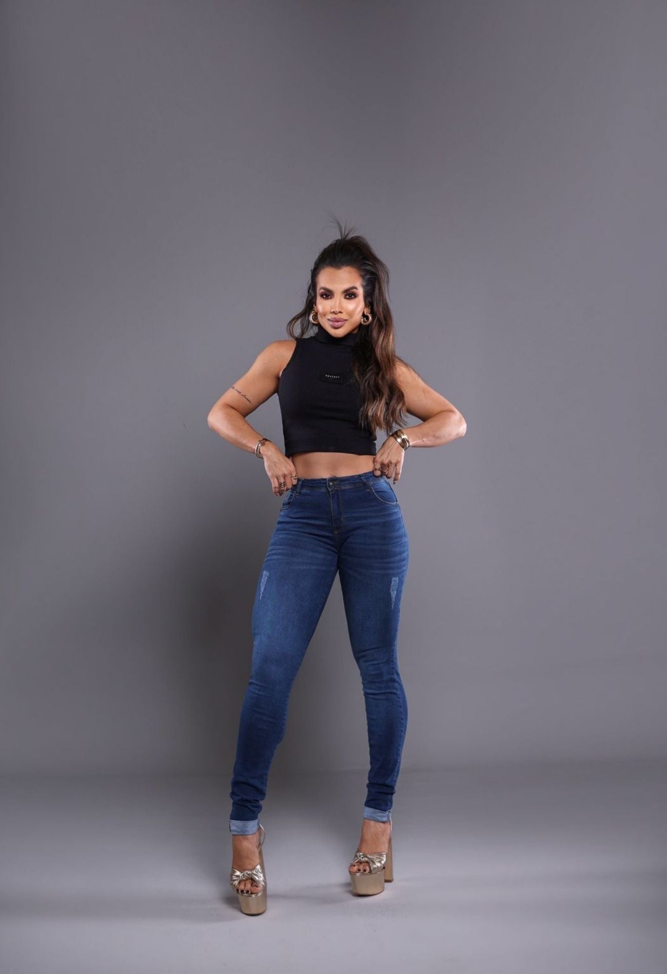 CALÇA JENS MODELADORA