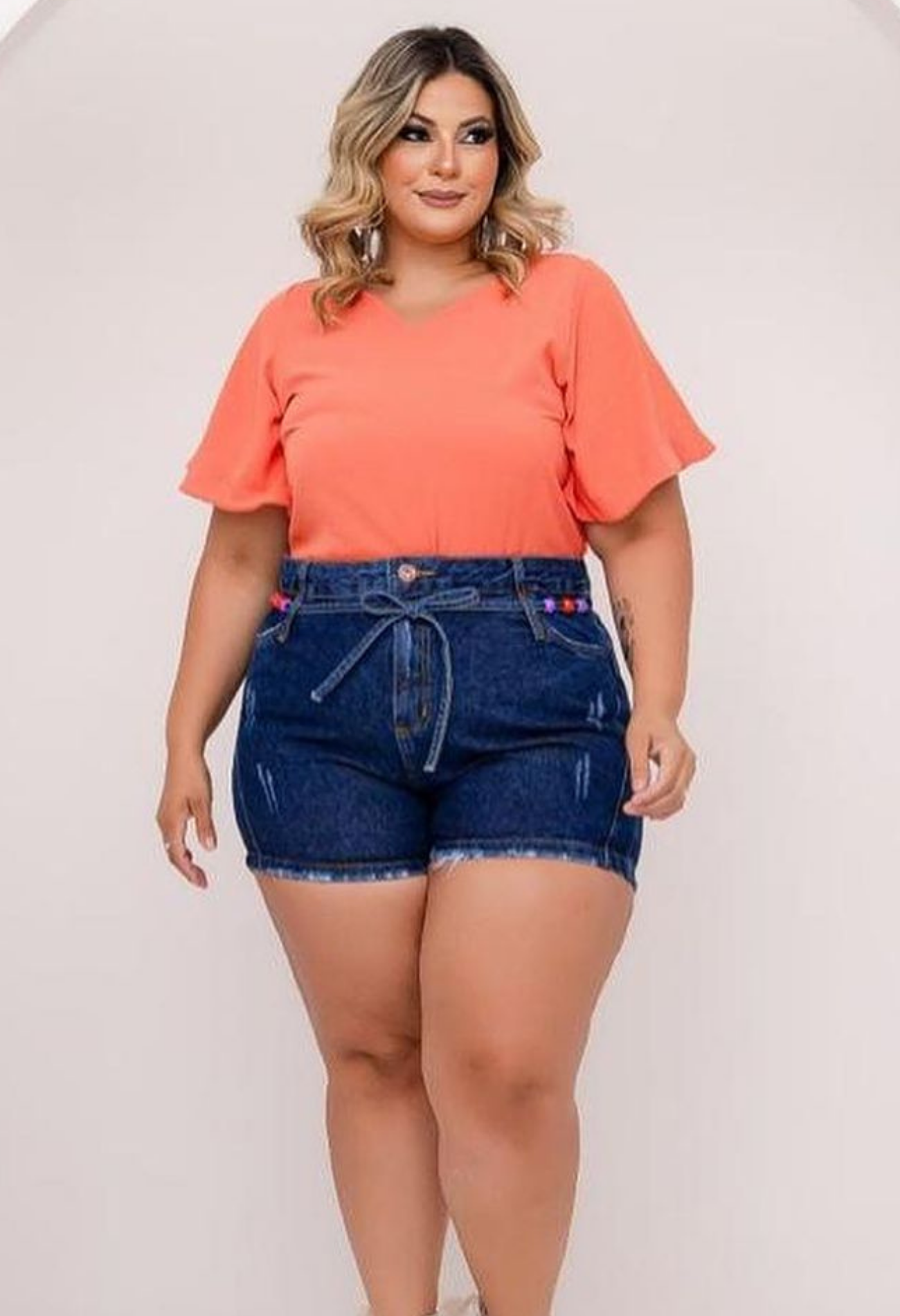 SHORTS JEANS MODELADOR PLUS