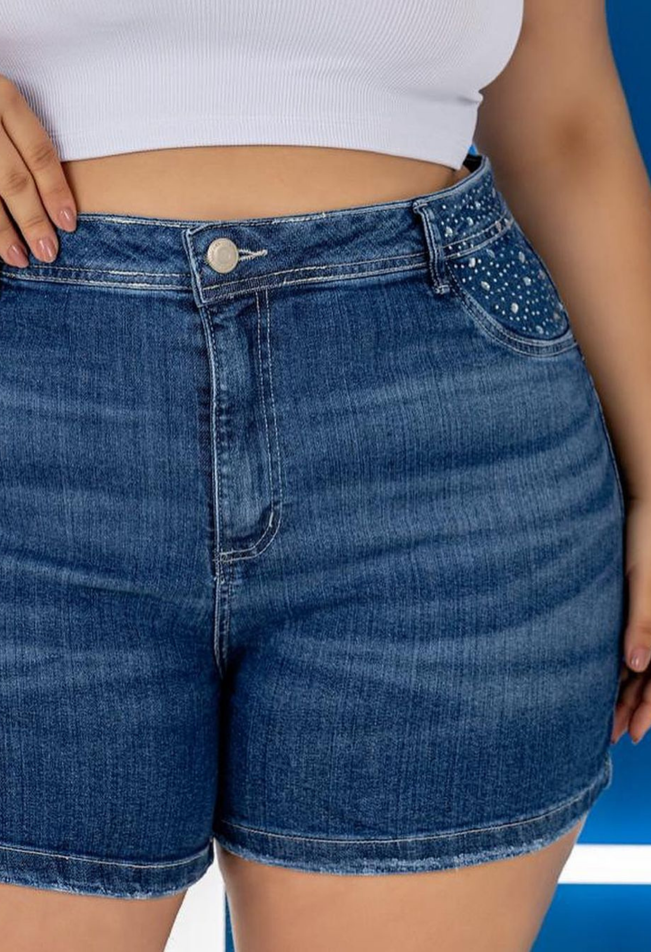 SHORT JEANS MODELADOR PLUS