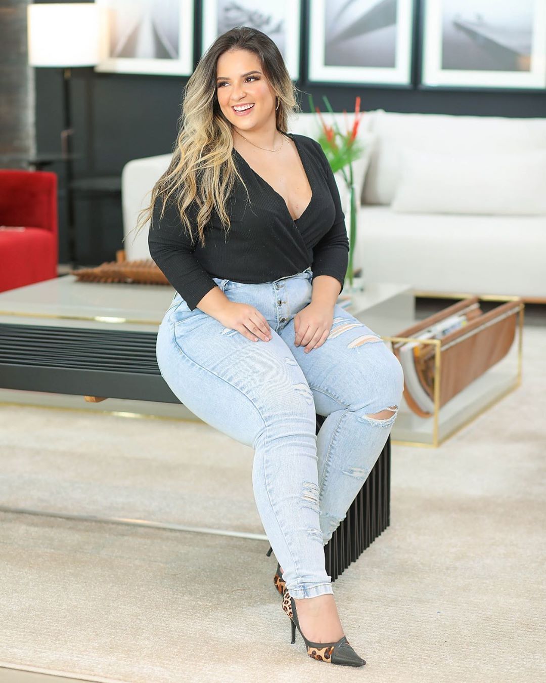 CALÇA JEANS LEVANTA BUMBUM PLUS