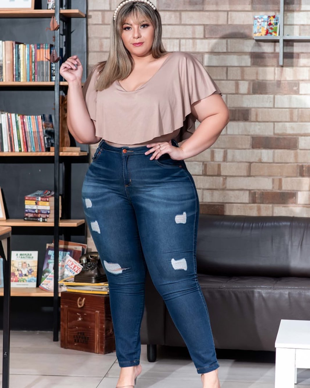 CALÇA JEANS LEVANTA BUMBUM PLUS