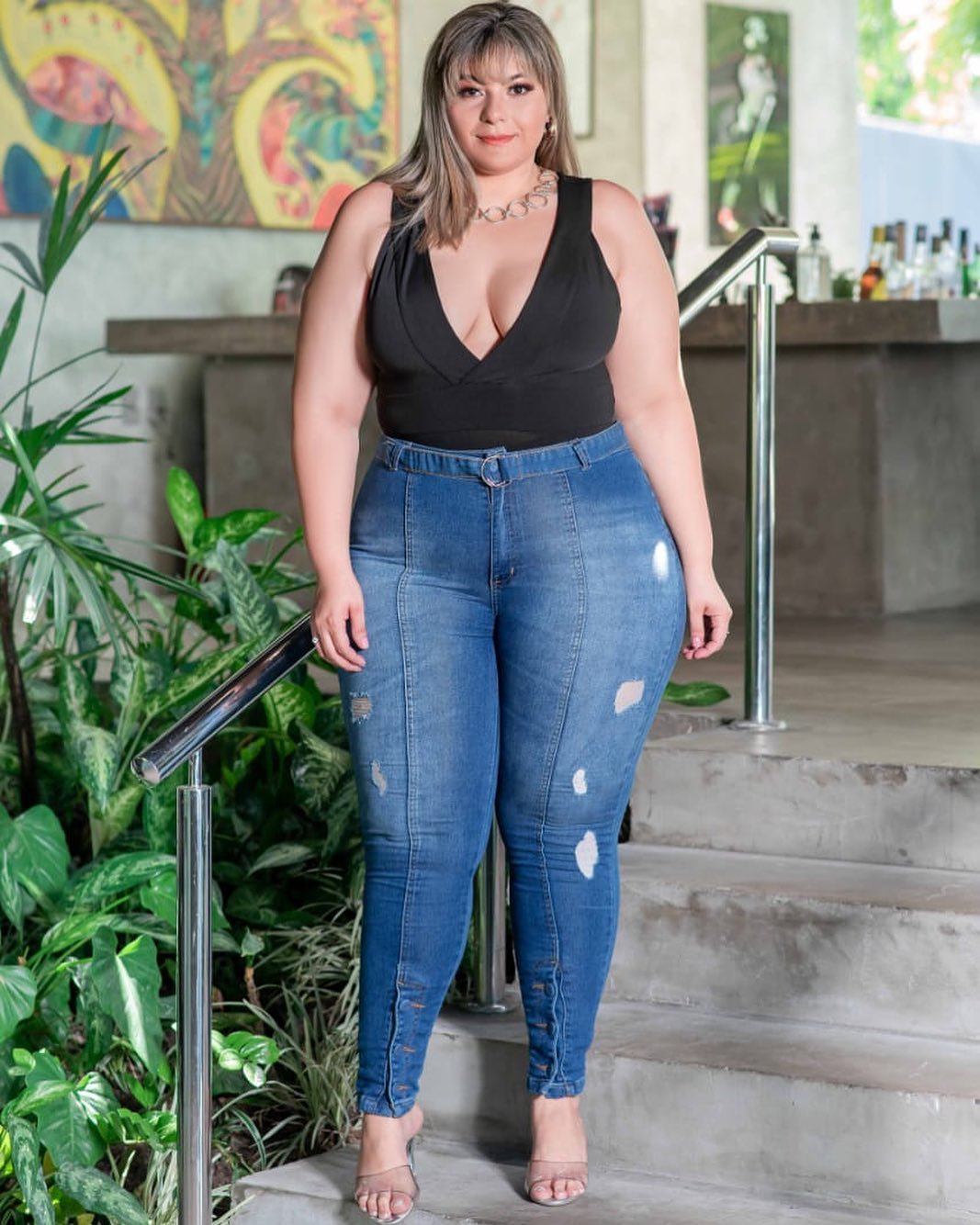 CALÇA JEANS LEVANTA BUMBUM PLUS