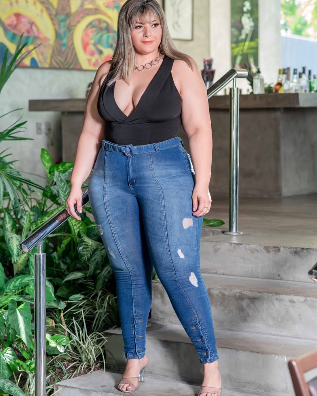 CALÇA JEANS LEVANTA BUMBUM PLUS