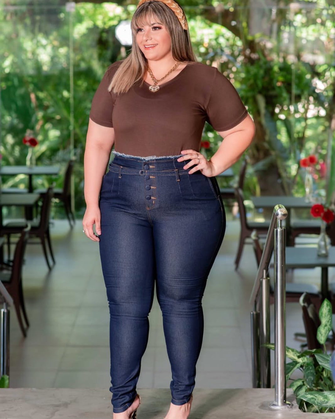 CALÇA JEANS LEVANTA BUMBUM PLUS
