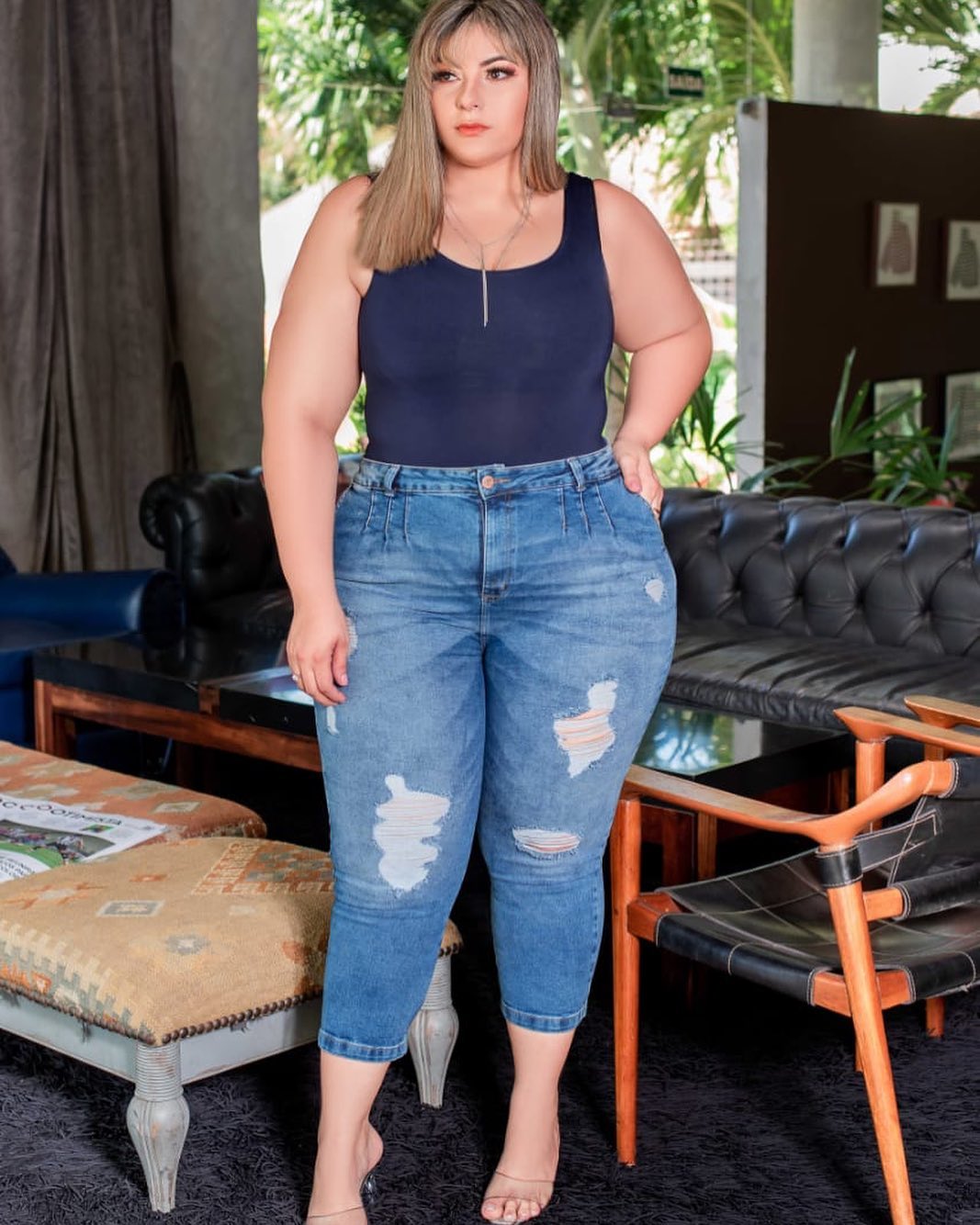 CALÇA JEANS LEVANTA BUMBUM PLUS