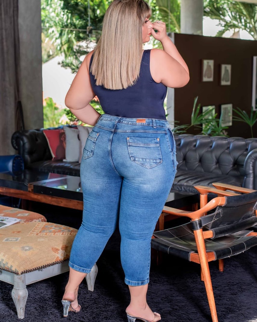CALÇA JEANS LEVANTA BUMBUM PLUS