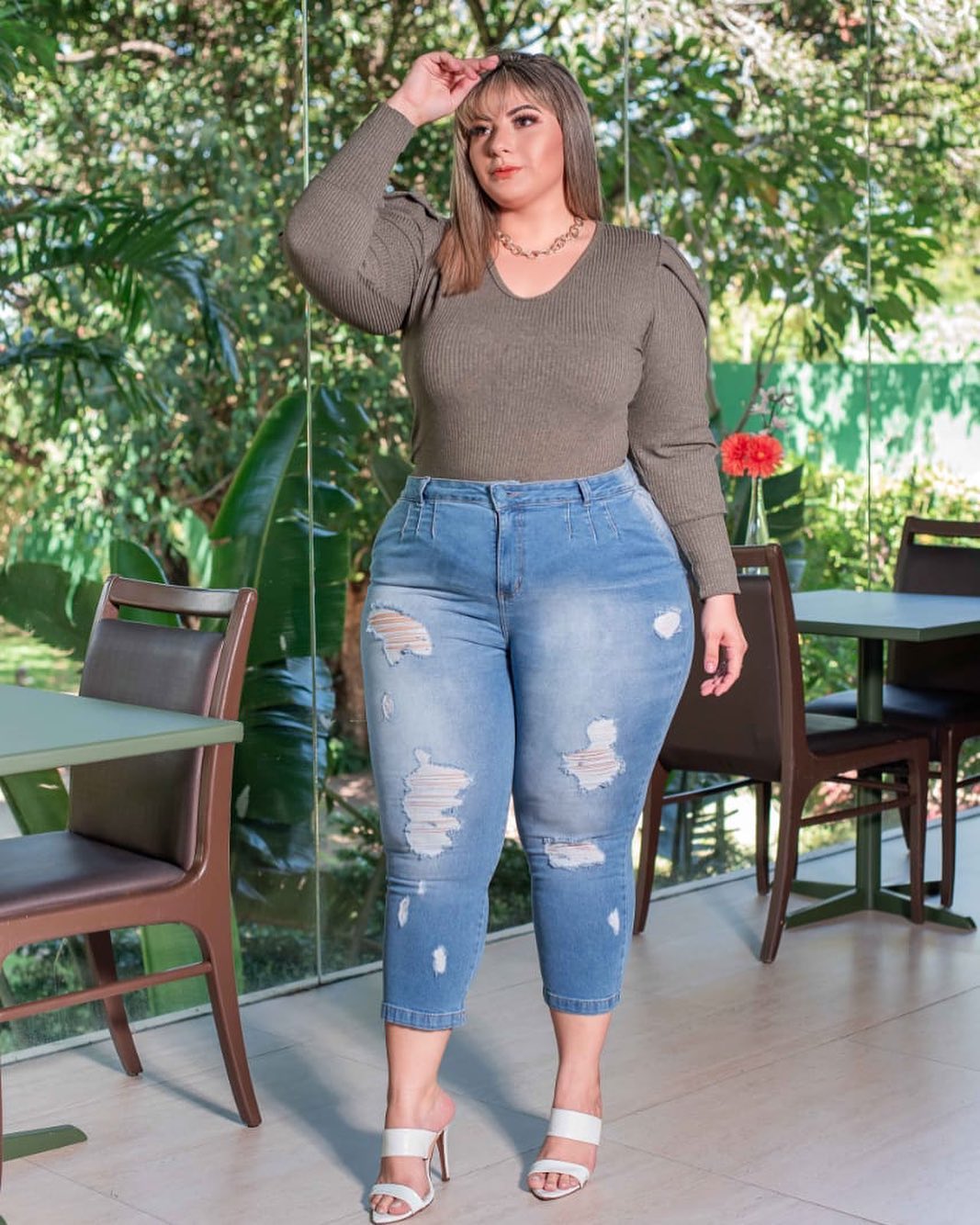 CALÇA JEANS LEVANTA BUMBUM PLUS