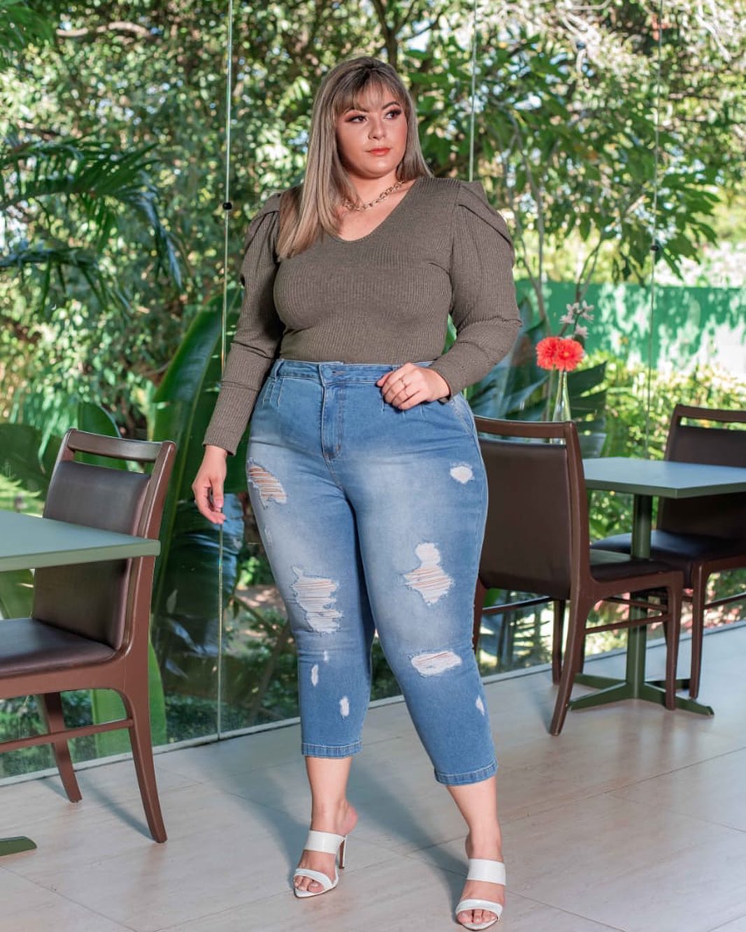 CALÇA JEANS LEVANTA BUMBUM PLUS