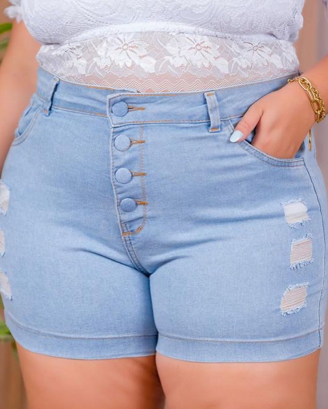 BERMUDA JEANS LEVANTA BUMBUM PLUS