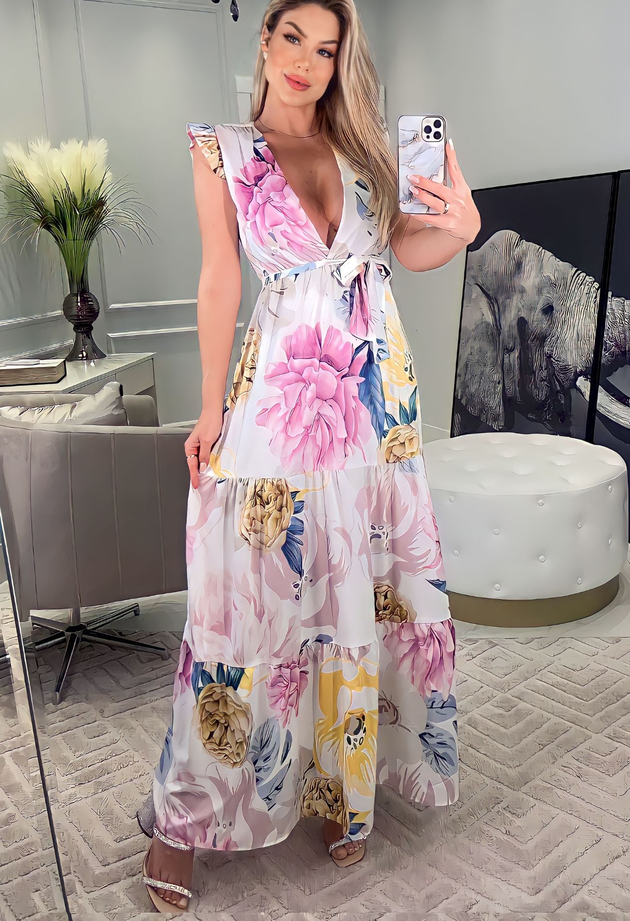 VESTIDO LONGO FLORAL