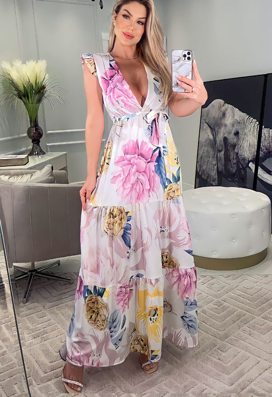 VESTIDO LONGO FLORAL