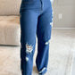 CALÇA JEANS WIDE LEG LEVANTA BUMBUM