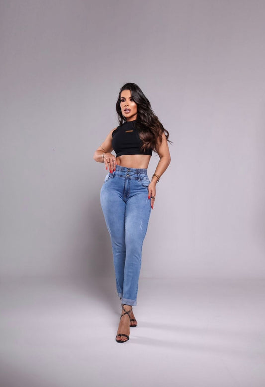 CALÇA PERNA JUSTA EMPINA BUMBUM