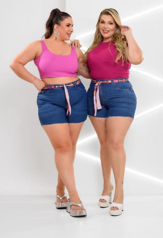 SHORT JEANS  MODELADOR LEVANTA BUMBUM PLUS