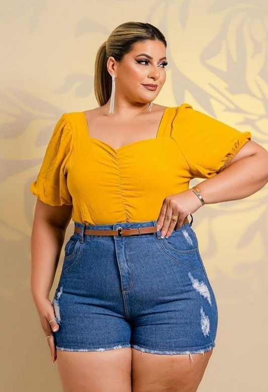 SHORT JEANS MODELADOR PLUS
