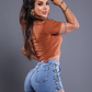 SHORT JEANS MODELADOR LEVANTA BUMBUM