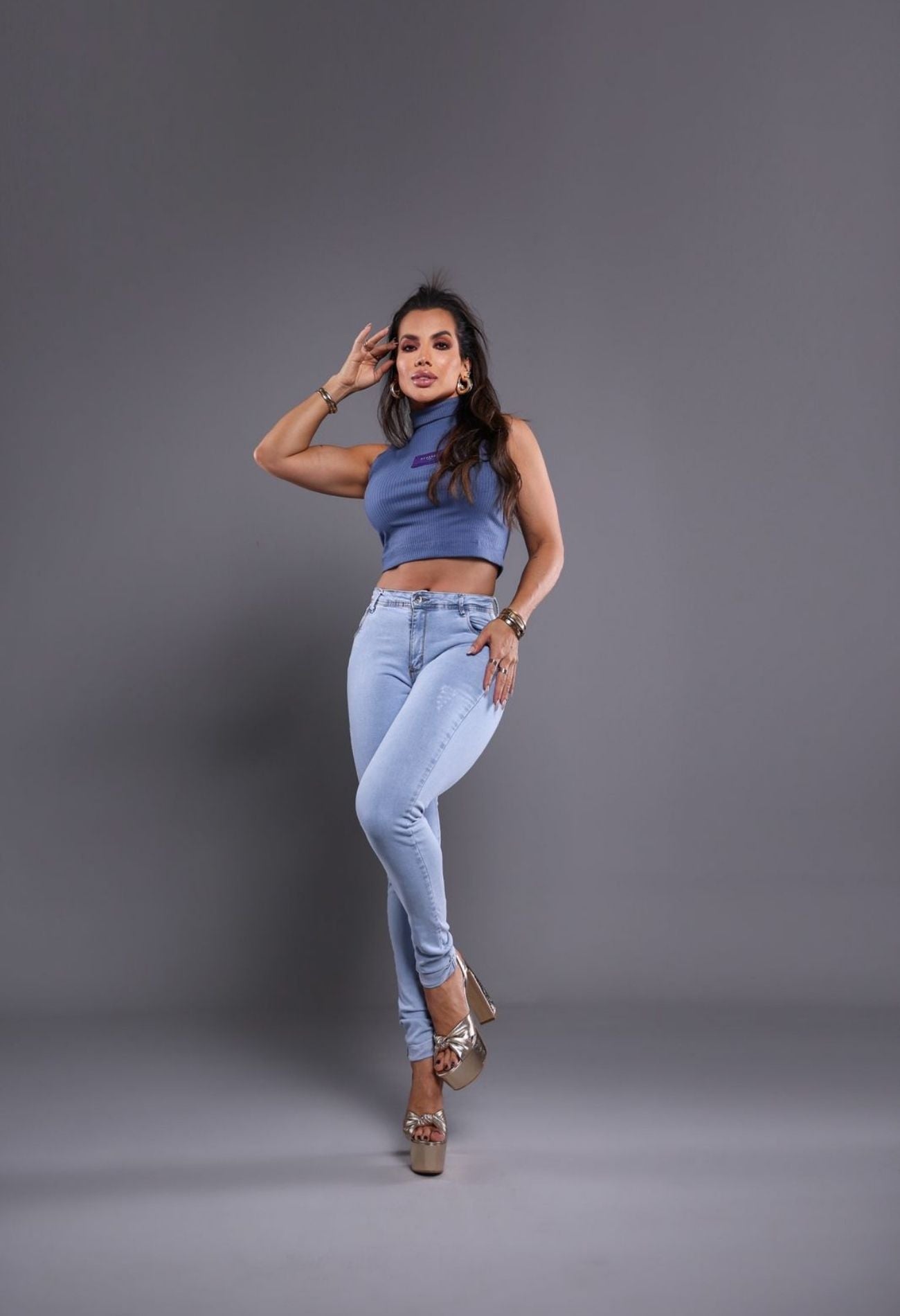 CALÇA JEANS LEVANTA BUMBUM