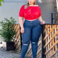 CALÇA JEANS LEVANTA BUMBUM PLUS