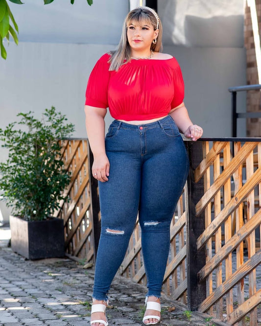 CALÇA JEANS LEVANTA BUMBUM PLUS