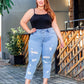 CALÇA JEANS LEVANTA BUMBUM PLUS